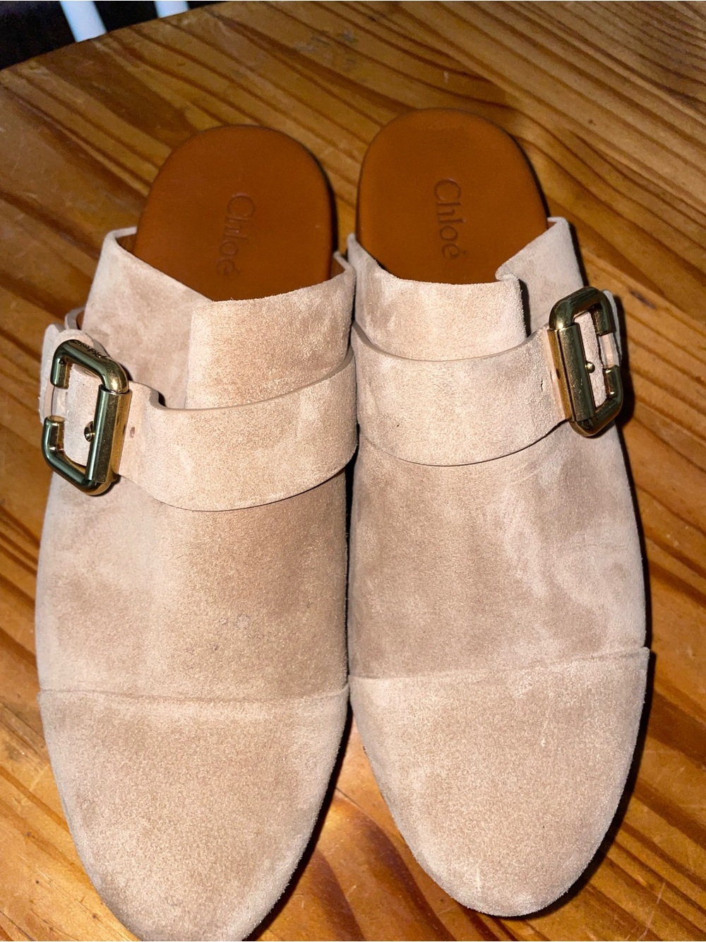 Chloé Women's Jeannette Clogs In Desert Sand Size 38/8 NWB $1,095 - Picture 7 of 10